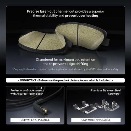 Front Ceramic Disc Brake Pads And Wear Sensors Kit For 2011-2015 BMW 528i 2.0L - Picture 8 of 8