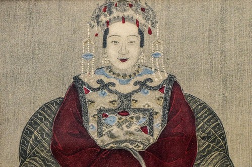 Wonderful Antique Chinese Ancestral Portrait Miniature Painted Asian Wood Frame - Picture 3 of 15