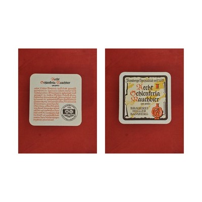 Heller Bamberg Aecht Schlenterla old fathers custom... brewery beer mat