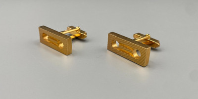 Manschettenknöpfe PIERRE BALMAIN PARIS vergoldet Vintage French Cufflinks