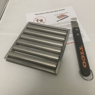 Stainless Steel Hot Dog Roller w/ Handle Perfect Hot Dogs on the Grill FREE SHIP