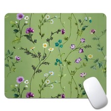 Cute Flower Branch Square Mouse Pad Gaming Waterproof NonSlip Desk Mat