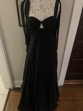 Asos Luxe Black Formal Floor Length Dress Sz 8