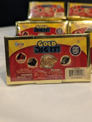 GOLD Dig It! Grin Studios  Kids Toy Mining Lot of 8