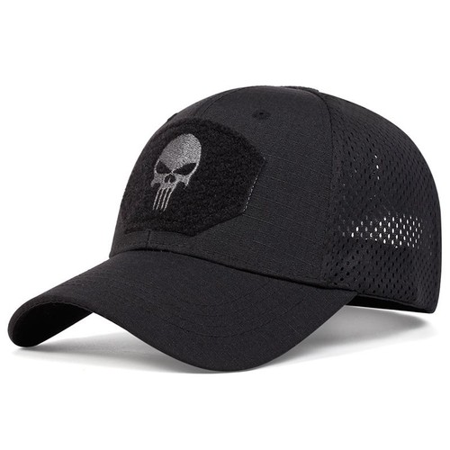 Totenkopf Tactical Airsoft Cap verstellbar atmungsaktiv Sonnenblende Trucker Mesh Jagd - Bild 14 von 27
