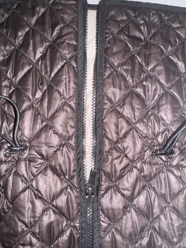 Lafayette 148 New York Vest Womens XL Brown Quilted Cinch Waist Pockets - Picture 8 of 10