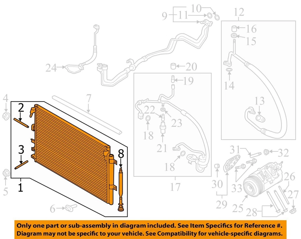 2016 2017 2018 Lincoln MKX AC Condenser 164k OEM - Image 4 of 4