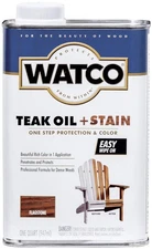 Watco Teak Oil Stain Quart for Dense Woods Marine Use UV Moisture Resistance