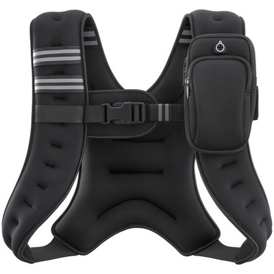 ZELUS Weighted Vest, 6lb/8lb/12lb/16lb/20lb/25lb/30lb Weight Vest 12lb, Black 