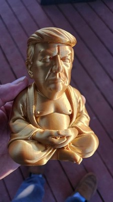 Donald Trump gold Buddha statue - 5'' tall. Makes great gift. MAGA!