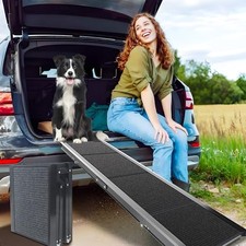 Dog Ramp for Cars SUV Truck-17.3x71in Heavy Duty Foldable Wide 63" L x 17.3" W
