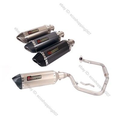 For Benelli TNT125 TNT135 2017-2025 Full Exhaust System Exhaust Pipe 370mm Tips