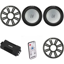 Kicker 48PXA6001 Weatherproof Powersport Mono Amp  2 12" 4 Ohm Marine Subw...