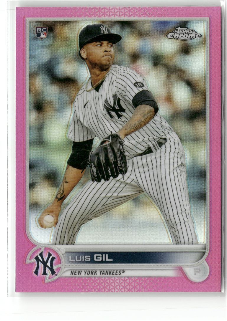 2022 Topps Chrome Pink Refractor Luis Gil Rookie New York Yankees #202
