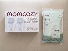 Momcozy S9 Pro Double Wearable Breast Pump Motif Milk Storage Bags Bundle