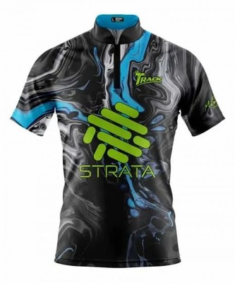 (Custom Name) - Track Strata Bowling Jersey Size S-5XL