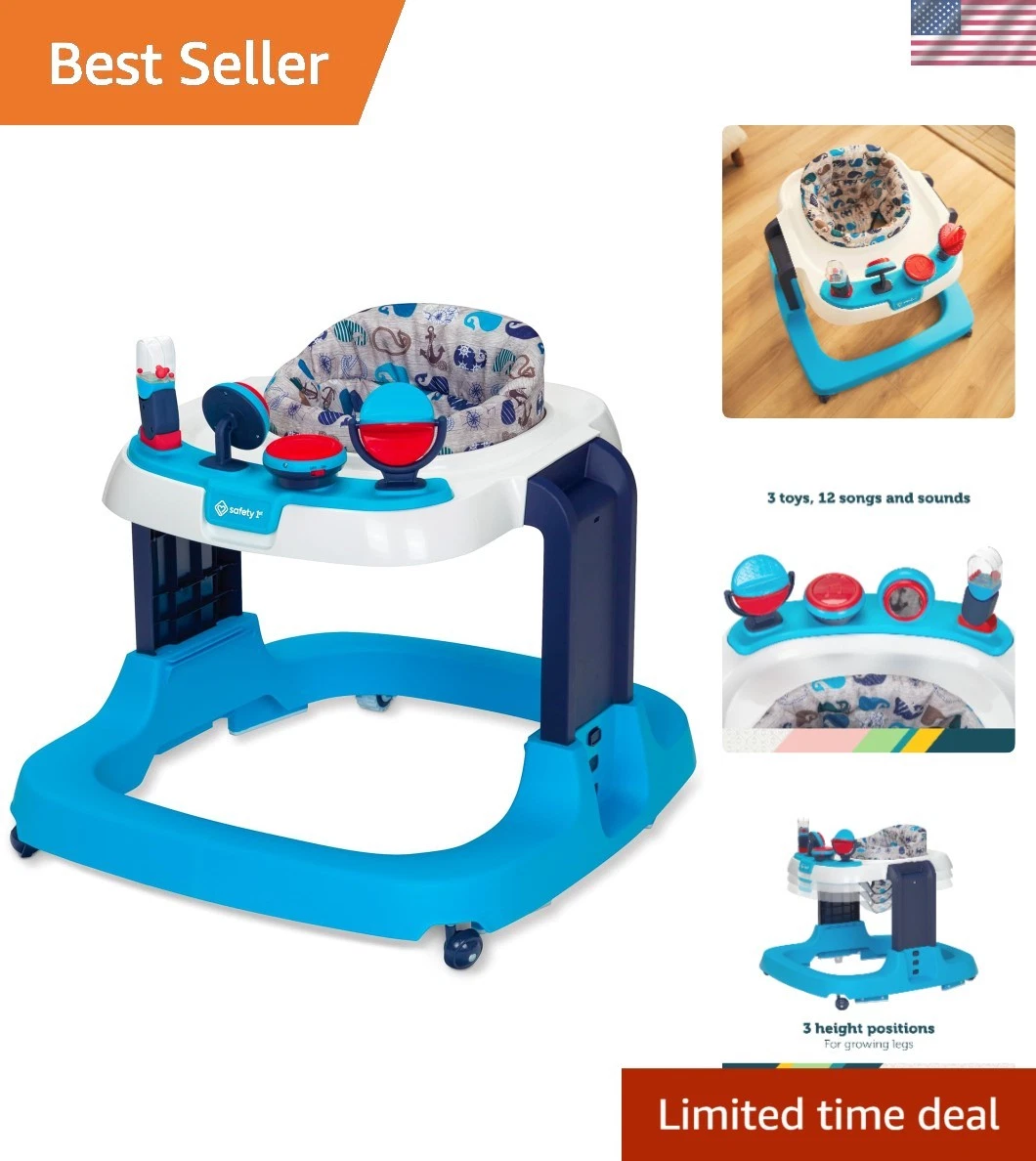 Ready, Set, Walk! DX Developmental Walker - 3 Height Adjustments for Growth
Opens in a new window or