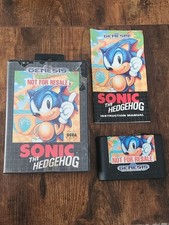 Sonic the Hedgehog Sega Genesis  Not For Resale Version  Complete CIB Authentic 