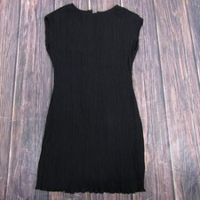 Madewell Dress Womens 2 Black Pleated Sleeveless Lined Keyhole Back Mini NM519