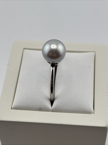 AUTÉNTICO ANILLO TROLLBEADS GRIS PERLA PLATA ESTERLINA Talla 7.75 #446 - Imagen 3 de 5