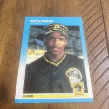 BARRY BONDS 1987 FLEER Baseball Rookie Card Pittsburgh Pirates HOF?. rookie card picture