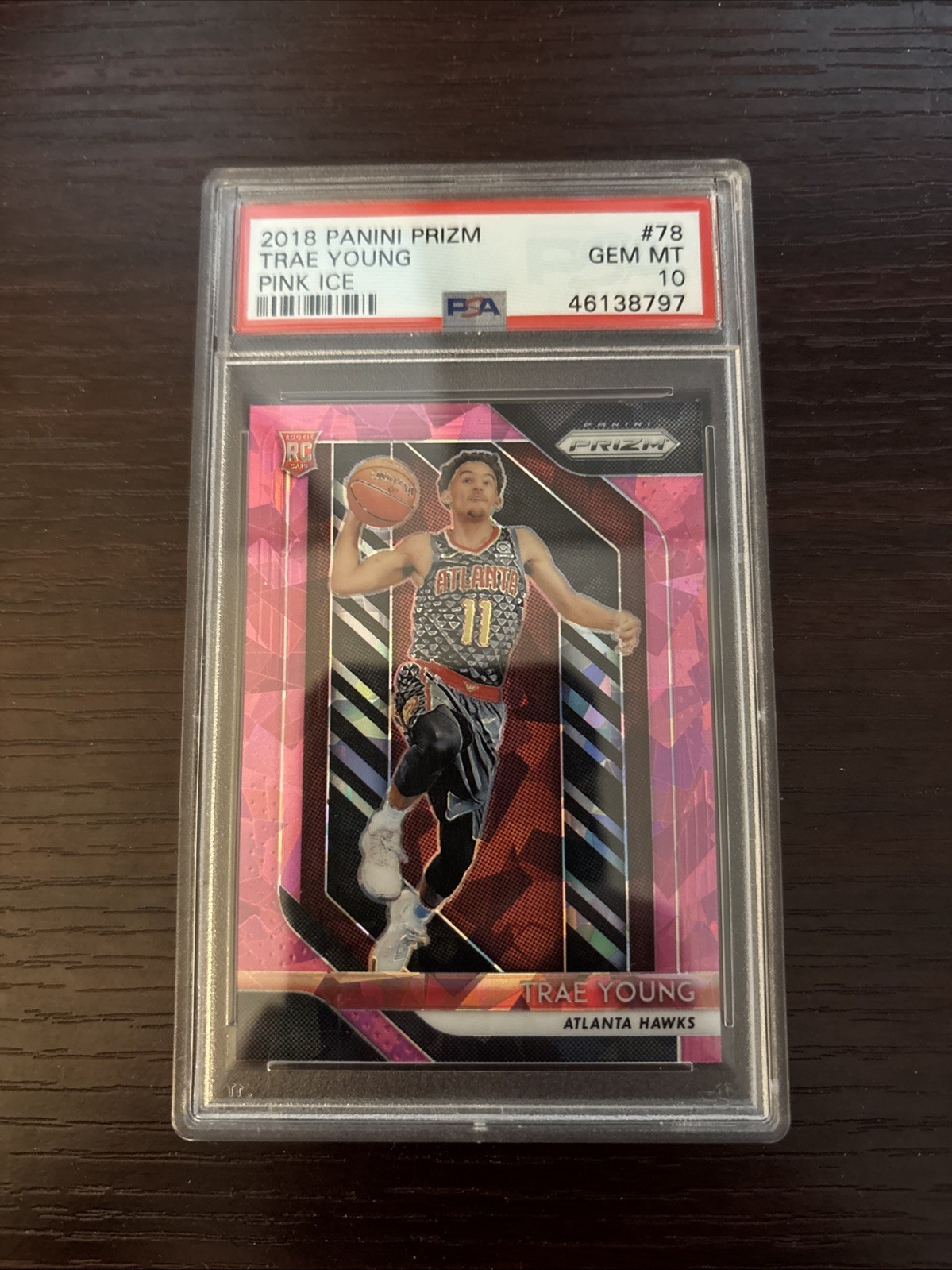 Trae Young 2018 Panini Prizm Pink Ice Rookie PSA 10