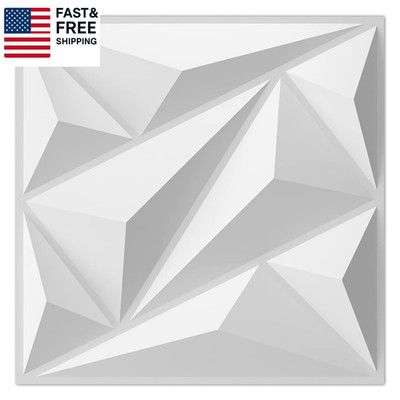 33 Pack 3D Wall Panel Diamond for Interior Wall Décor, PVC Flower Textured Wall