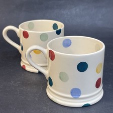 Pair of Emma Bridgewater Polka Dot 1/4 Pint Mugs