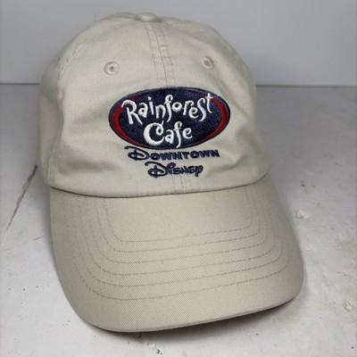 Rainforest Cafe Downtown Disney World Tan Strap Back Hat