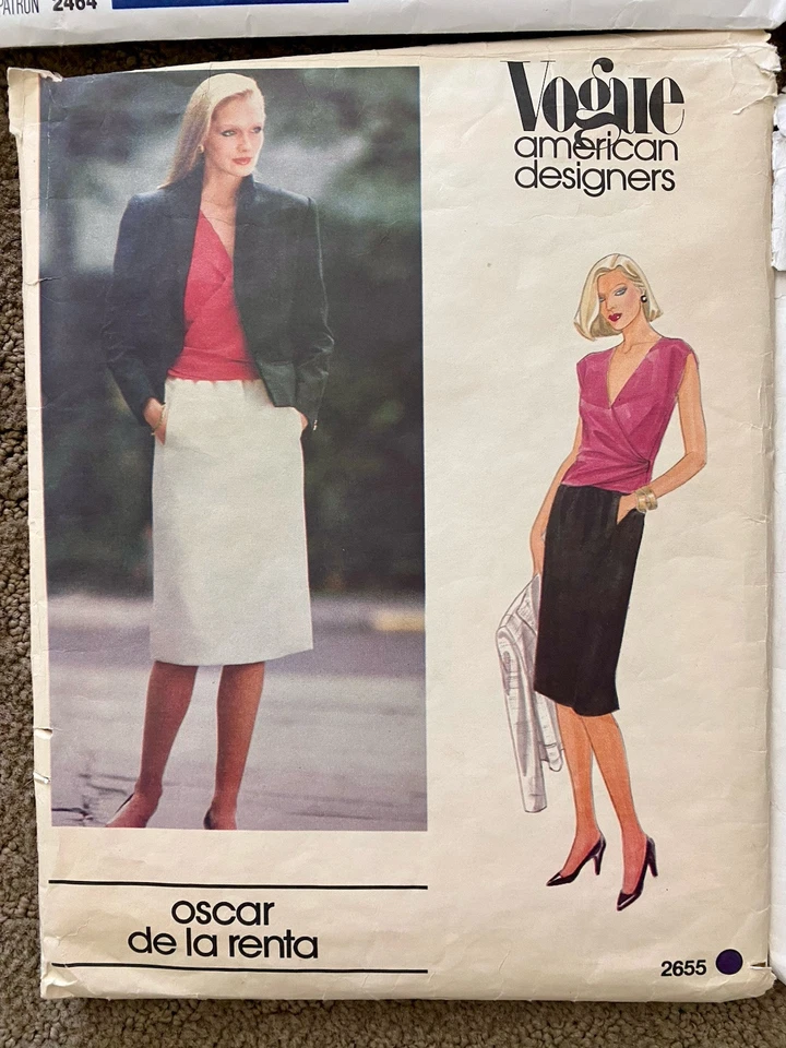 Lot of 4 Vogue American Designer Sewing Patterns Vintage 1980's-90's - Image 2 of 4