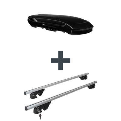 Dachbox Thule Motion 3 L Low + Dachträger Menabo für VW Caddy IV Alltr. SAA/SAB