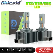 RIDROID D1S D1R LED Headlight Bulbs High/Low Beam 80W 8000LM 6500K HID Replace