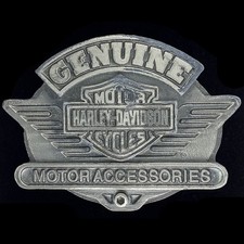 Harley Davidson Motorcycle Dealer Only Biker Rare 1995 90s Vintage Belt Buckle
