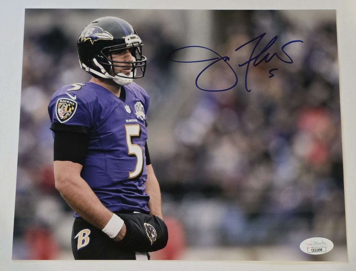 JOE FLACCO Signed 8x10 Photo-SUPER BOWL MVP-BALTIMORE RAVENS-JSA