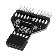 Mainboard USB 2.0 9Pin Female 1 To 2 Male Extension Adapter USB HUB Connector