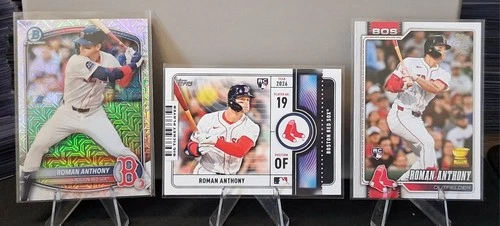 Roman Anthony 2026 Topps / 2025 Bowman Chrome Rookie Card RC Lot Boston Red Sox