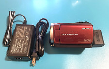 GENUINE Sony DCR-SR47 Handycam Camcorder RED W/ACCESSORIES.