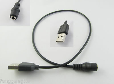10pcs DC Power USB 2.0 A Male Plug to 3.5mm x1.35mm Female Jack Cord Cable Black
