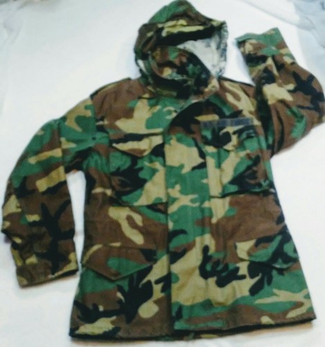 US Military Parka Woodland Camouflage Small/S Jacket Hooded w/Lining - 第 1/12 張圖片