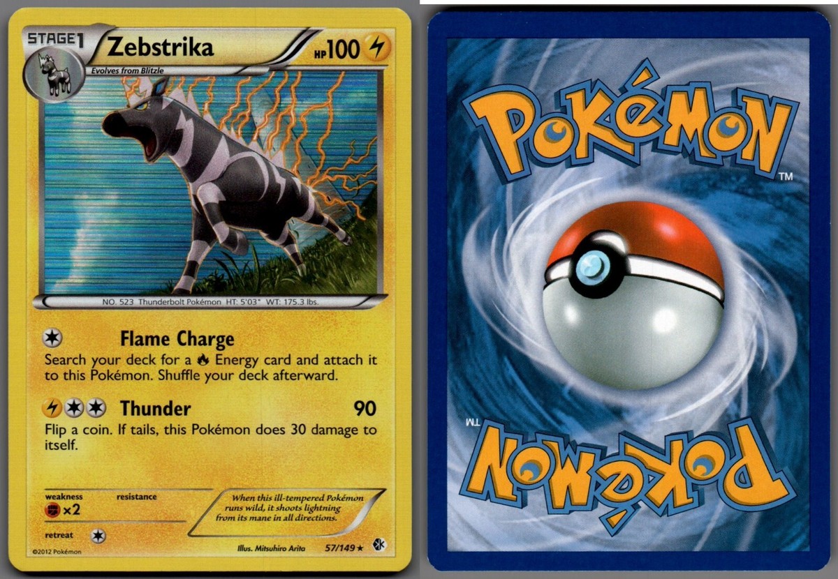 2012 Pokemon, Boundaries Crossed, #57/149 Zebstrika, Holo Rare | eBay