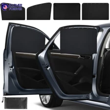 4PCS Car Side Window Sun Shade Magnetic Auto Mesh Screen Curtain UV Protection