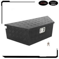 Remolque de aluminio 39"X16,5"X12" lengüeta caja de herramientas camioneta cama almacenamiento caja de herramientas