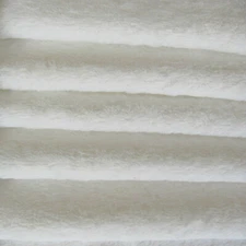 1/4 yd VIS1 White INTERCAL 6mm "Flat" Med. Dense German Viscose Fur Fabric
