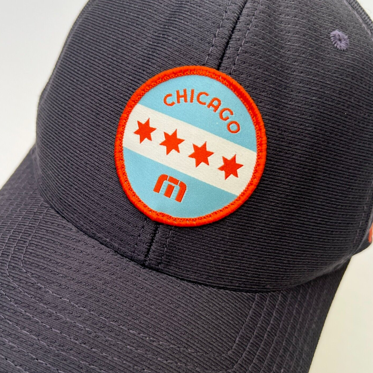 Travis Mathew Hat Men Medium Chicago Spell Out Stretch Top Golf