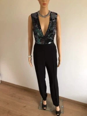 Combinaison noire avec sequins multicolores neuve Morgan taille 40 (valeur 95€) - Photo 1/4
