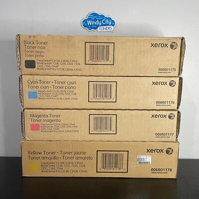 Xerox 006R01175 , 76, 77, 78 Complete Toner Set KYCM for WorkCentre 7228 / C2128