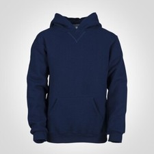 Russell Athletic Youth Medium Dri-Power Fleece Pullover Hoodie Navy 995HBB1