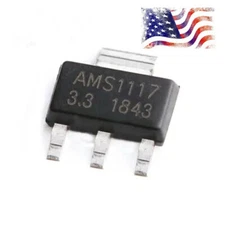 10pcs AMS1117-1.2V 1.8V 2.2V 2.5V 3.3V 5V ADJ 1A SOT-223 Voltage Regulator US