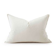 Super Soft 75 White Down Bed Pillow 300TC Organic Cotton Cover King Queen- 1PC