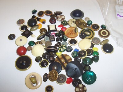 Rare Mixed Lot 95 Antique Vintage Miscellaneous Buttons Pre 1950s ...